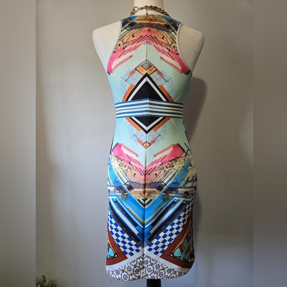 Clover Canyon Havana Racerback Geometric Print Midi Dress. Size Medium - Picture 5 of 10